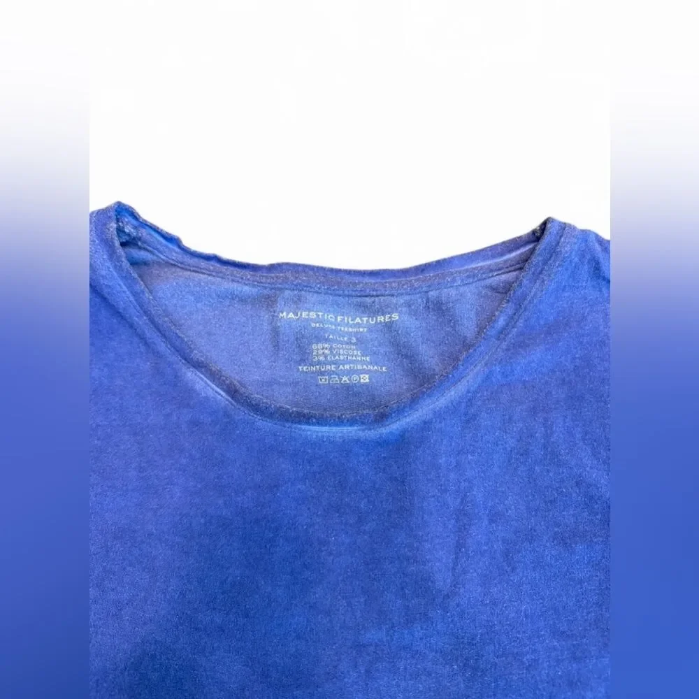 Majestic Filatures Blue Deluxe Tee Shirt 3/Medium